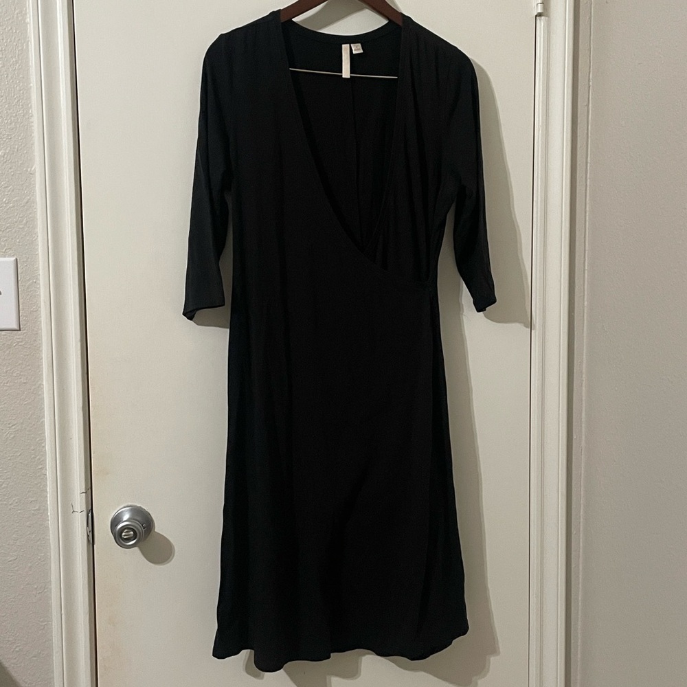 PureJill J. Jill Stretch Pima Cotton Faux Wrap Dress Size M